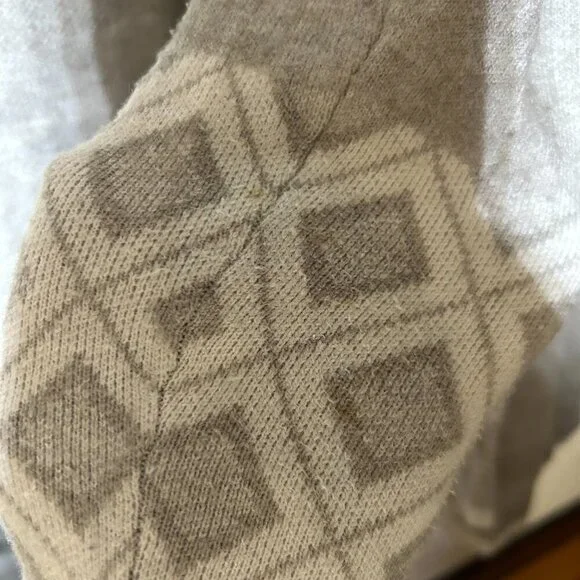 Cyrus Evolution Women's Small Gray Diamond Pattern Open Cardigan Sweater Duster - Picture 6 of 7